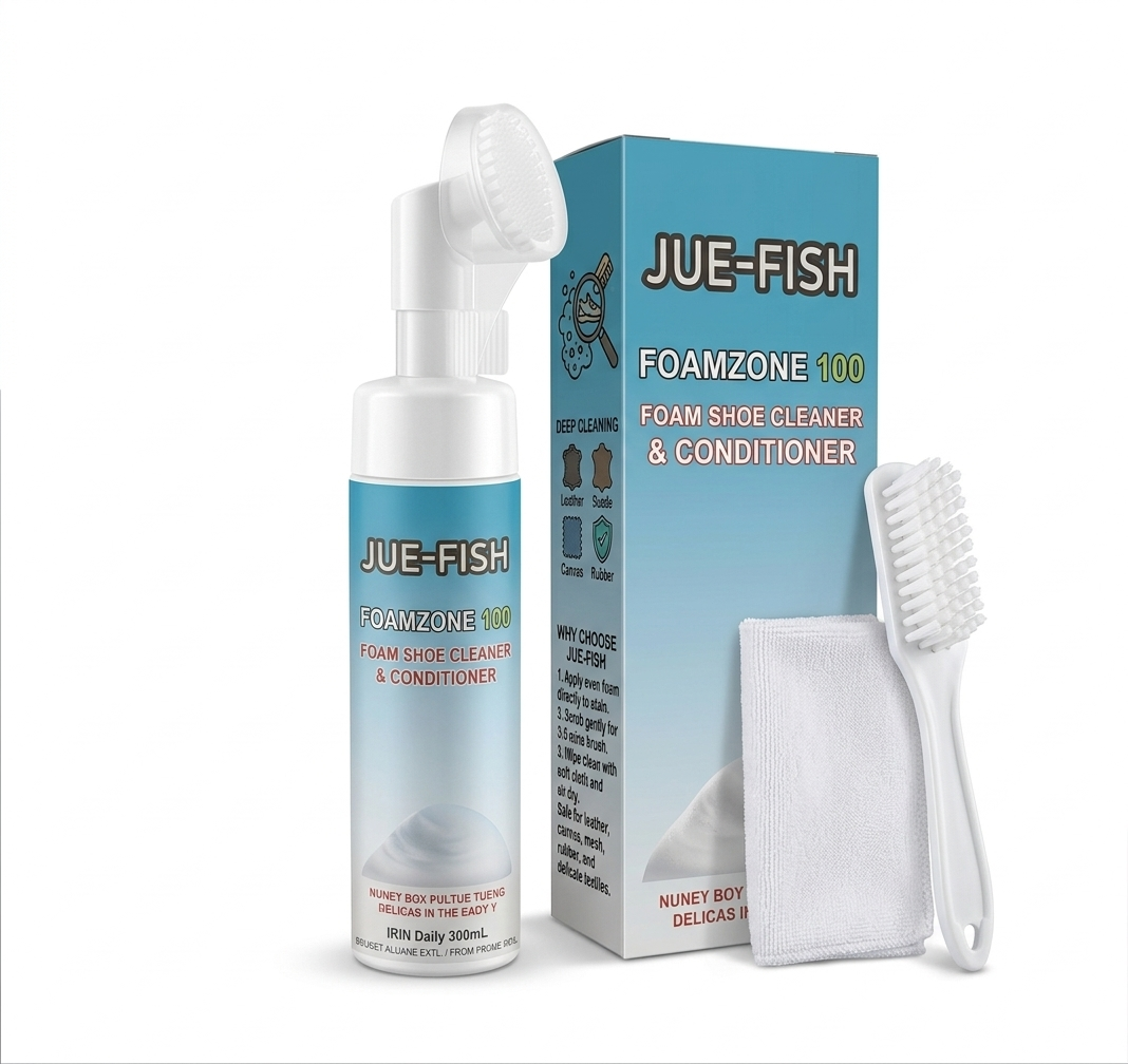 Effortless shoe cleaning with deep foam action. Safe, quick, and effective on all materials.