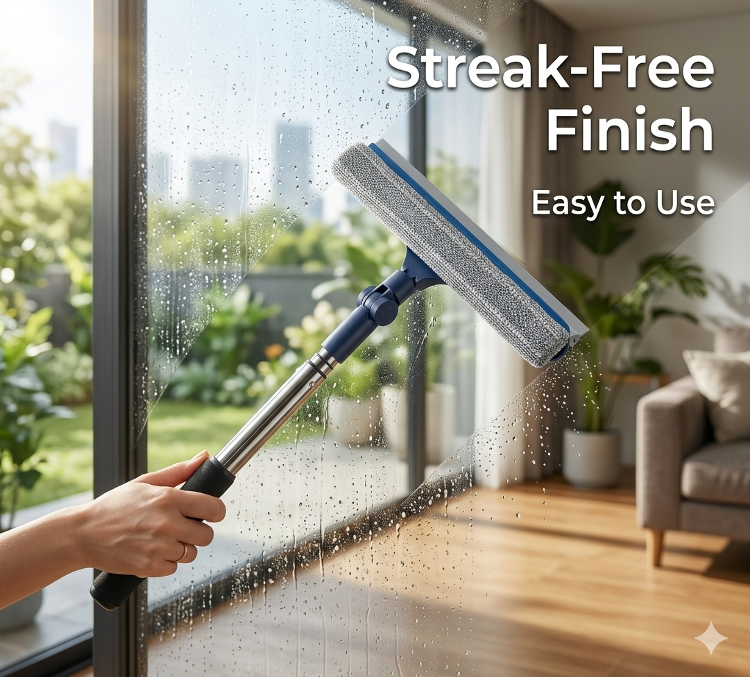 Streak-Free Window Cleaning Wiper – Easy & Crystal Clear Finish
