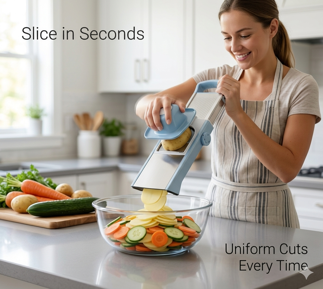 Multi-Function Vegetable Slicer – Fast, Safe & Perfect Cuts Every Time