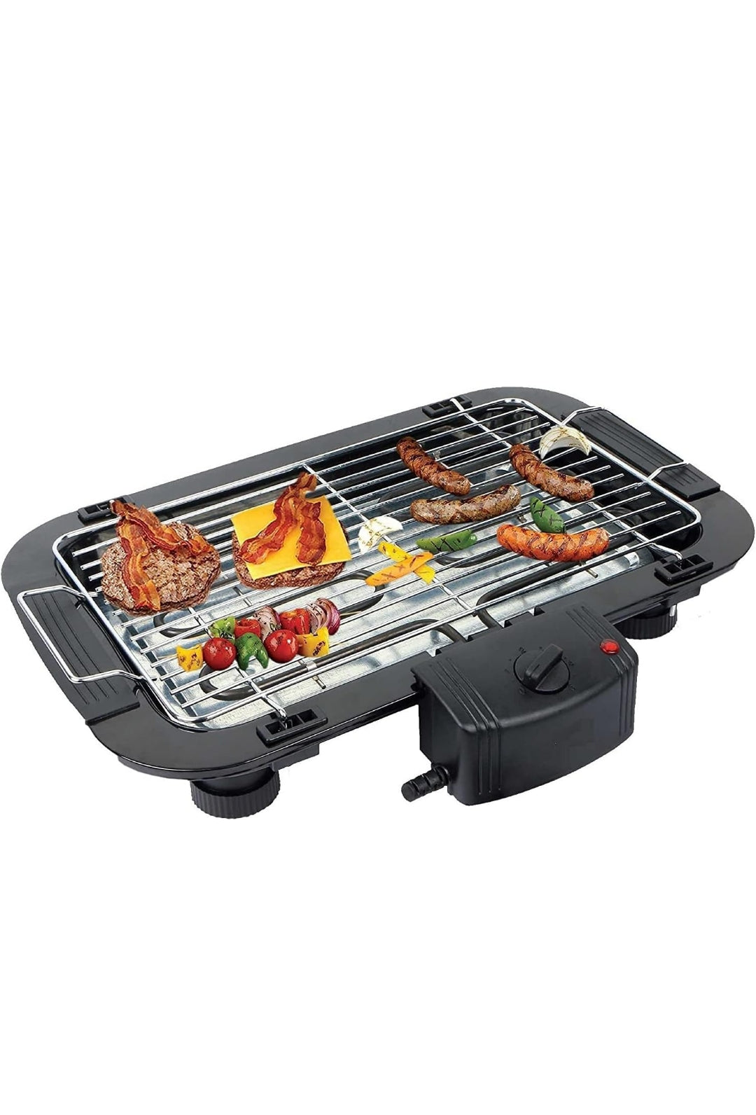 Electric BBQ Grill – Smokeless Indoor Barbecue Grill with Non-Stick Surface | Portable Grill for Home, Kitchen & Outdoor Cooking