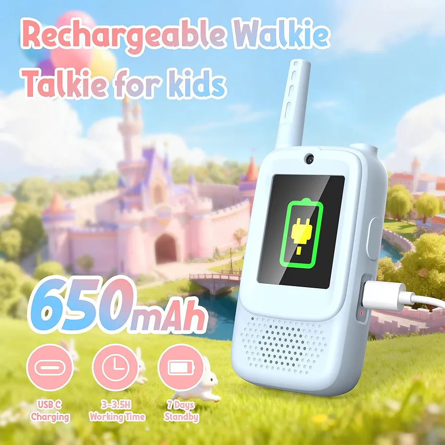 Kids Walkie Talkie Toy Video Calling phone– Long Range Two Way Radio for Boys & Girls