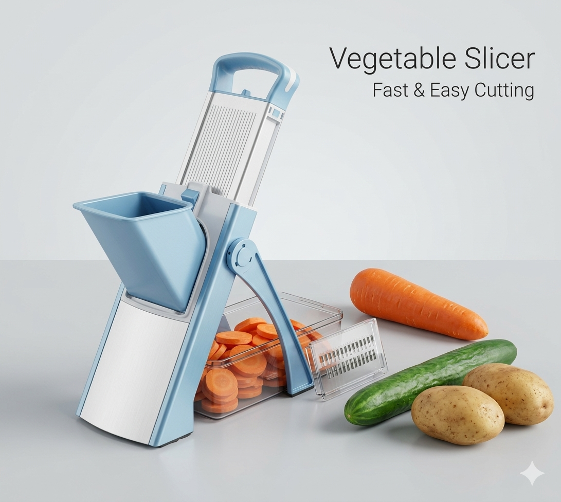 Multi-Function Vegetable Slicer – Fast, Safe & Perfect Cuts Every Time