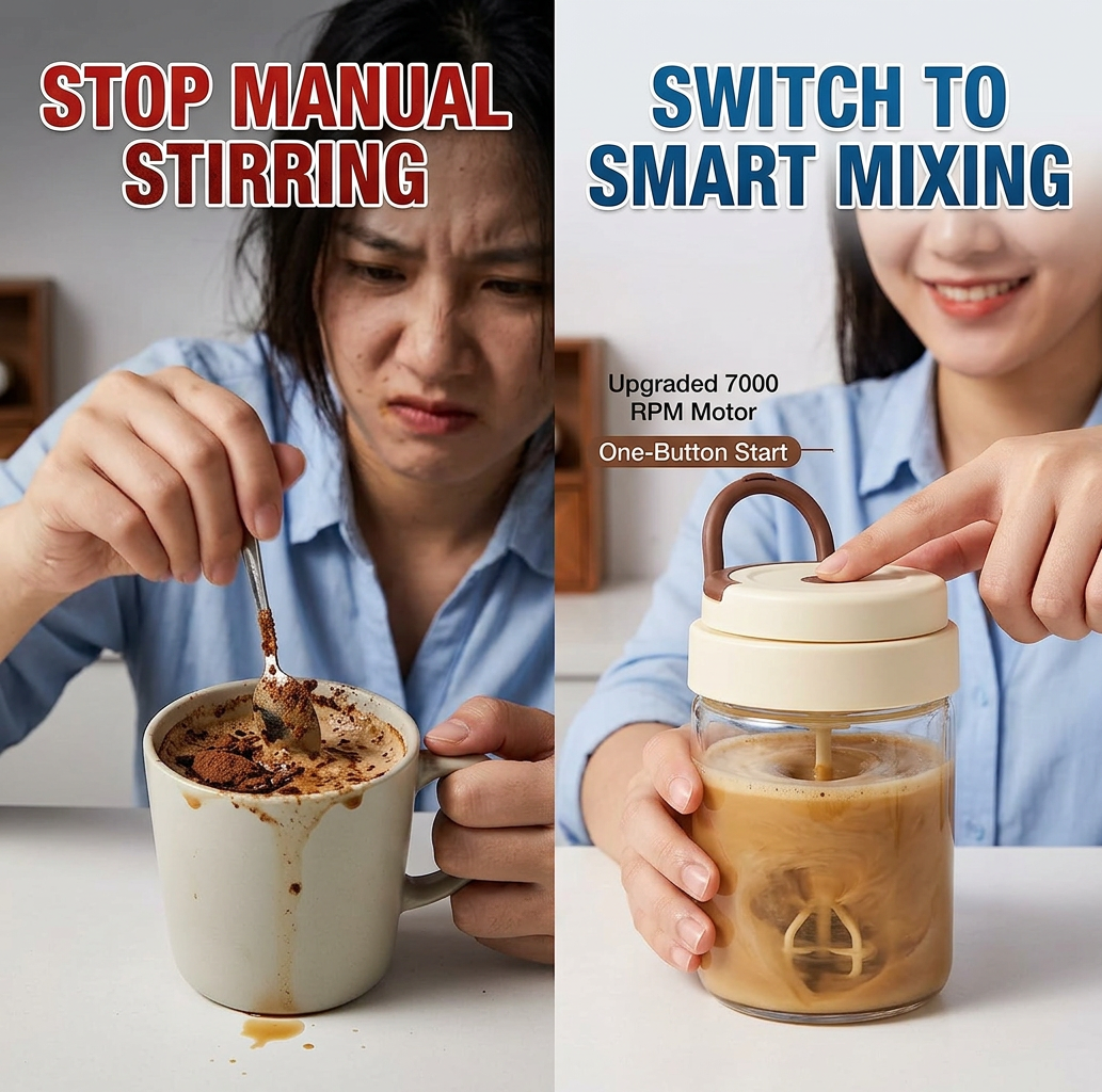 Automatic Self-Stirring Mug – No Spoon Needed, Perfect Mix Every Time